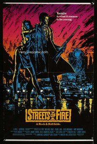 g604 STREETS OF FIRE one-sheet movie poster '84 Walter Hill, rock & roll!
