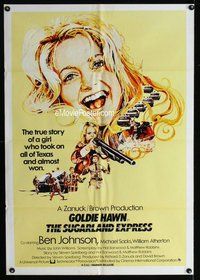 g607 SUGARLAND EXPRESS one-sheet movie poster '74 different foreign design!