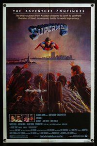 g614 SUPERMAN 2 one-sheet movie poster '81 Christopher Reeve, Terence Stamp