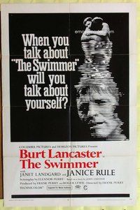 g617 SWIMMER one-sheet movie poster '68 Burt Lancaster, Frank Perry