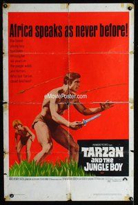 g621 TARZAN & THE JUNGLE BOY one-sheet movie poster '68 Mike Henry