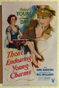 g641 THOSE ENDEARING YOUNG CHARMS one-sheet movie poster '45 Laraine Day