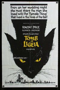 g649 TOMB OF LIGEIA one-sheet movie poster '65 Vincent Price, Corman