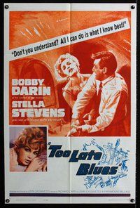 g651 TOO LATE BLUES one-sheet movie poster '62 John Cassavetes, Bob Darin