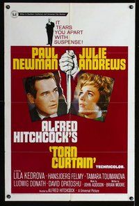 g652 TORN CURTAIN one-sheet movie poster '66 Paul Newman, Hitchcock