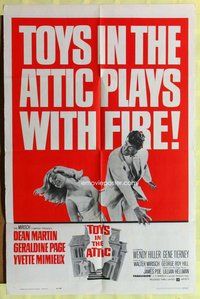 g656 TOYS IN THE ATTIC one-sheet movie poster '63 Dean Martin, Mimieux