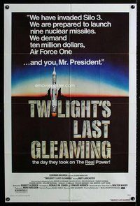 g665 TWILIGHT'S LAST GLEAMING one-sheet movie poster '77 Burt Lancaster