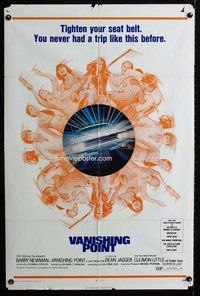g677 VANISHING POINT one-sheet movie poster '71 car chase cult classic!