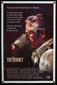 g680 VERDICT one-sheet movie poster '82 lawyer Paul Newman, Jack Warden