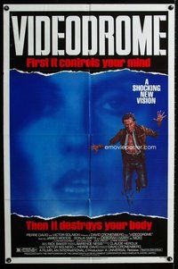 g684 VIDEODROME one-sheet movie poster '83 David Cronenberg, sci-fi!