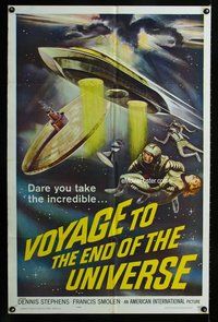 g690 VOYAGE TO THE END OF THE UNIVERSE one-sheet movie poster '64 sci-fi!