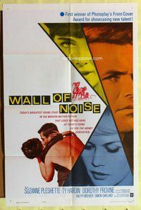g693 WALL OF NOISE one-sheet movie poster '63 Pleshette, horse racing!