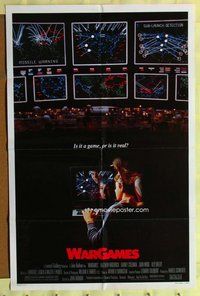 g694 WARGAMES one-sheet movie poster '83 Matthew Broderick, sci-fi!