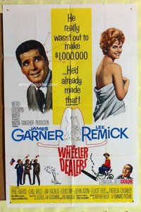 g698 WHEELER DEALERS one-sheet movie poster '63 James Garner, Lee Remick