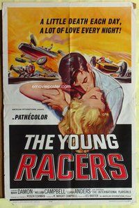 g712 YOUNG RACERS one-sheet movie poster '63 Roger Corman, car racing!