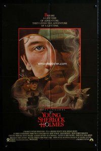 g713 YOUNG SHERLOCK HOLMES one-sheet movie poster '85 Steven Spielberg