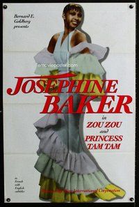 g716 ZOUZOU/PRINCESS TAM TAM one-sheet movie poster '90s Josephine Baker