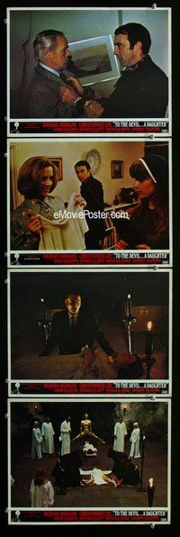 h735 TO THE DEVIL A DAUGHTER 4 English move lobby cards '76 Kinski