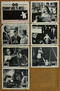 h278 BUNNY LAKE IS MISSING 7 move lobby cards '65 Preminger, Olivier