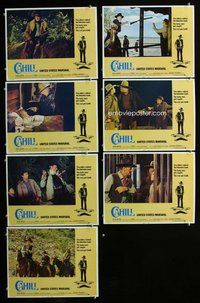 h279 CAHILL 7 int'l move lobby cards '73 classic Marshall John Wayne!