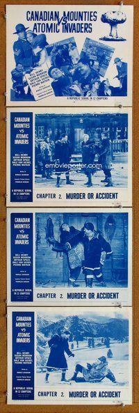 h058 CANADIAN MOUNTIES VS ATOMIC INVADERS 4 Chap 2 move lobby cards '53