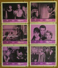 h448 CHILDREN'S HOUR 6 move lobby cards '62 Audrey Hepburn, MacLaine