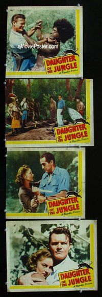 h672 DAUGHTER OF THE JUNGLE 4 move lobby cards '49 Lois Hall