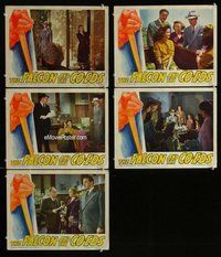 h573 FALCON & THE CO-EDS 5 move lobby cards '43 Tom Conway