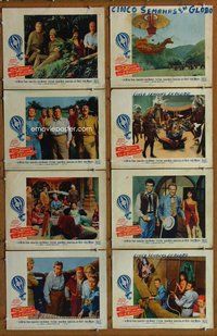 h114 FIVE WEEKS IN A BALLOON 8 move lobby cards '64 Jules Verne