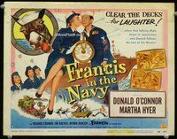 h017 FRANCIS IN THE NAVY title movie lobby card '55 Donald O'Connor, Hyer