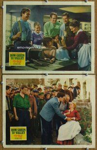 h878 HOW GREEN WAS MY VALLEY 2 move lobby cards '41 John Ford, Pidgeon