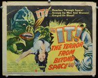 h006 IT THE TERROR FROM BEYOND SPACE title movie lobby card '58 sci-fi!