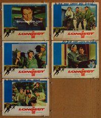 h598 LONGEST DAY 5 move lobby cards '62 Red Buttons, Richard Burton
