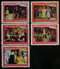 h599 LOOK FOR THE SILVER LINING 5 move lobby cards '49 June Haver