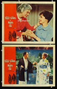 h890 MAJORITY OF ONE 2 move lobby cards '62 Rosalind Russell, Guinness