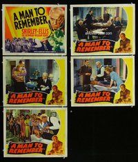 h601 MAN TO REMEMBER 5 move lobby cards '38 Anne Shirley, Ellis