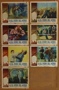 h354 MASTER OF THE WORLD 7 Spanish/U.S. move lobby cards '61 Jules Verne