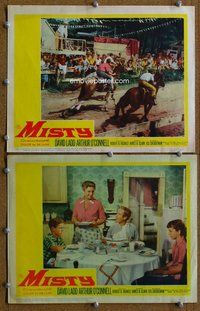 h893 MISTY 2 move lobby cards '61 David Ladd, O'Connell, horse racing