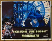 h963 MOONRAKER movie lobby card #3 '79 Roger Moore as James Bond!