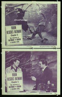 h054 NEW ADVENTURES OF BATMAN & ROBIN 2 Chap 5 move lobby cards '49