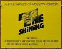 h011 SHINING title movie lobby card '80 Jack Nicholson, Stanley Kubrick
