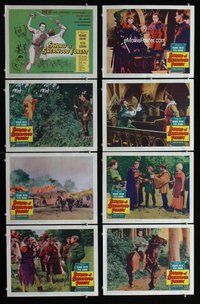 h221 SWORD OF SHERWOOD FOREST 8 move lobby cards '60 Robin Hood!