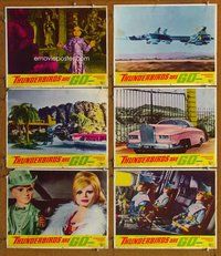 h529 THUNDERBIRDS ARE GO 6 move lobby cards '66 marionette puppets!