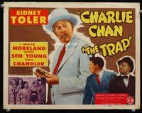 h015 TRAP title movie lobby card '47 Sidney Toler as Charlie Chan!
