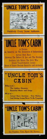 h739 UNCLE TOM'S CABIN 4 move lobby cards '27 Harriet Beecher Stowe