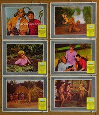 h538 VALLEY OF MYSTERY 6 move lobby cards '67 Peter Graves, Nettleton