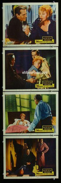 h747 WICKED AS THEY COME 4 move lobby cards '56 bad girl Arlene Dahl!
