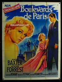 k011 BEDEVILLED French one-panel movie poster '55 great Roger Soubie art!