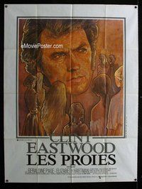 k131 BEGUILED French 1p R80s cool completely different art of Clint Eastwood by Goldman!