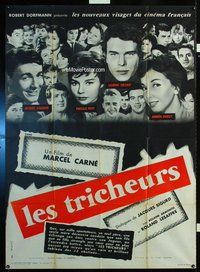 k140 CHEATERS French one-panel movie poster '58 Marcel Carne, French sex!